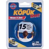 BOSS TAPE 2985 ÇİFT TARAFLI KÖPÜK BANT 19mmx2m (ÇOK KUVVETLİ 15kg)