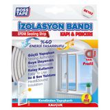Boss Tape Boss Kapı Pencere İzolasyon Fitili Bandı Beyaz (6'Li Paket)