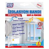 Boss Tape Boss Kapı Pencere İzolasyon Fitili Bandı Beyaz (8'Li Paket)