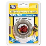 Boss Tape Çift Tarafli Köpük Aksesuar Montaj Bandi 5 kg, 19 mm x 2 Metre Boyut