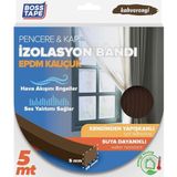 Boss Tape EPDM 5 mm 15 mm 5 mt Kahverengi Kauçuk Pencere Kapı İzolasyon Bandı