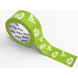 Boss Tape Geri Dönüşüm Recycle Uyarılı Baskılı Koli Bandı En:50mm Boy:66mt