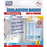 Boss Tape Kapı Pencere Bandı Beyaz 2X3mt. D Profil