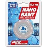 Boss Tape Nano Şeffaf Elastik Bant 1 Metre Yıkanabilir Çift Yönlü Süper Güçlü Yapıştırıcı