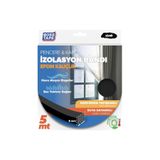 Boss Tape Pencere Kapı Rüzgar Isı Kaybı Engelleyici İzolasyon Bandı 5 Metre Kauçuk Siyah En:15mm Yükseklik:5mm