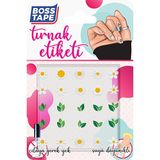 Boss Tape Yapışkanlı Tırnak Etiketi Sticker Tırnak Süsleme Nail Art Tattoo Dövmesi Papatya