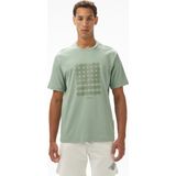 Boss Tee Print Striped C Erkek Yeşil T-Shirt - 357-Yeşil