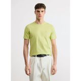Boss Yeşil Erkek Regular Fit Logo Baskılı T-Shirt TALES_50560372 - Açık Haki - XL