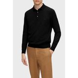 Boss Yünlü Regular Fit Polo Yaka Kazak Erkek Kazak 50476357 001 - XL - Siyah