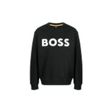 BOSS Yuvarlak yakalı sweatshirt, normal kalıp, pamuk, erkekler için, renk: siyah, Siyah, S