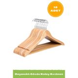 bossandmuse 18 Adet Ahşap Askı Ahşap Elbise Askısı