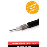 bossandmuse 4 Metre RG 58 C/U 50 Ohm Koaksiyel Kablo - Anten Kablosu