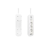 bossandmuse A Class 3 lü 2 USB + TYPE-C Destekli Anahtarlı 1.5 Metre Çocuk Korumalı Grup Priz Malezya Üretimi Gri Beyaz
