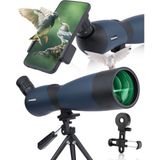 Bossdun 25-75X70 Hd Gözlem Dürbünü Tripod ve Akıllı Telefon Adaptörlü Spor Atıcılar, Zoom Bak4 Prizma Fmc Objektif Kuş Gözlemciliği Için 45 Derece Açılı Teleskop Yaban Hayatı Manzara Avcılığı Yaban Ha