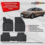 Bosse Ford Focus 5 Paspas Sedan 2018 - 2021 3D Havuzlu Oto Paspas - Siyah