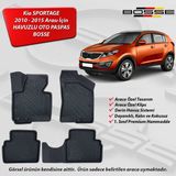 BOSSE Kia Sportage Paspas Araca Özel 2010 2015 3D Havuzlu Oto Paspas - Siyah