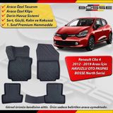 BOSSE NORTH Renault Clio 4 Paspas Araca Özel 2012-2019 Derin Havuzlu North Serisi - Siyah