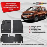 Bosse Peugeot Rifter Paspas 3D Havuzlu 2019 Sonrası Bosse - Siyah
