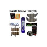 Bossparts Cf Moto Sr 450 Ön Arka Fren Balata takımı ve Filtre seti-BALATA SPREYİ HEDİYE