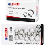 Bossra BSR-372 Metal Hortum Kelepçesi Set 10 Adet - 12'li Paket