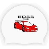 Bosstancı Silikon Bone Araba Baskılı Yüksek Kaliteli Havuz ve Deniz Bonesi - Standart - Beyaz