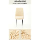 BOSTAN likrali kumaş oval sandalye kılıfı ,sandalye örtüsü pitikare desen (1 adet)