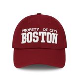 Boston Şapka Erkek Kadın Unisex Nakışlı Pamuklu Ayarlanabilir Beyzbol Kep Spor Şapka BORDO