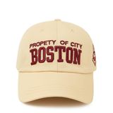 Boston Şapka Erkek Kadın Unisex Nakışlı Pamuklu Ayarlanabilir Beyzbol Kep Spor Şapka Krem