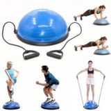 Bosu Ball Balance Ball Lastikli Egzersiz Topu Denge Aleti Pilates Mavi