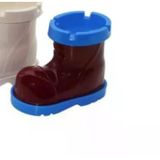 Bot Tasarımlı Kokusuz Küllük Bordo Mavi Plastik Bordo Asimetrik Tr