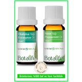 Botalife Ferahlık Serisi Nane & Okaliptüs Yağı 10ml - %100 Saf Uçucu Yağ Seti