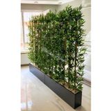 BotanikBahçem Yapay Bambu Ağacı 2 Metre Boyundadır .2 Adet Set Halinde Ahşap Antrasit Gri Saksıda Bamboo bambu9