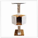 Botar İkonik Kedi Evi 35-35-120Cm Camel