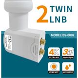 Botech BS-0002 Universal Twin 2'li (İkili) LNB Yüksek Performanslı ve Kolay Kurulum