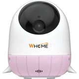Botech Whome Yapay Zeka Destekli 360° Bebek Kamerası + Gece Görüşlü (Ninni Söyleyen, Uyku Raporu) - Beyaz - Pembe