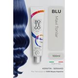 Botego Milano 100 ml Profesyonel Krem Saç Boyası Mavi Tonlar Plex Keratin Seramid ile Canlı Renkler