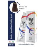 botegohair Profesyonel Krem Saç Boyası - 8.11 Yoğun Küllü Açık Kumral 100 ml - Plex, Keratin, Seramid