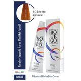 botegohair Profesyonel Krem Saç Boyası - 8.43 Bakır Altın Açık Kumral 100 ml - Plex, Keratin, Seramid