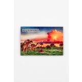 Botsvana Temalı Ahşap Kartpostal Magnet