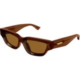 Bottega Veneta 1250S 004 53 Kadın Güneş Gözlüğü - Kahverengi