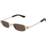 BOTTEGA VENETA 1381S 001 50-20 Unisex Gümüş Güneş Gözlüğü