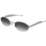 Bottega Veneta 1386S 003 57-21 Güneş Gözlüğü Gümüş Metal Çerçeve Füme Organik Cam
