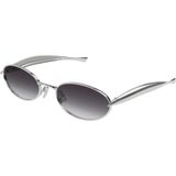 Bottega Veneta 1386S 003 57-21 Güneş Gözlüğü Gümüş Metal Çerçeve Füme Organik Cam