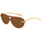 Bottega Veneta 1418S 004 58-15-145 Unisex Güneş Gözlük - Kahverengi