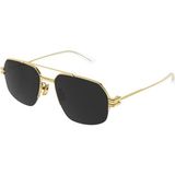 Bottega Veneta BV 1127S 002 57 Unisex Güneş Gözlüğü - Altın