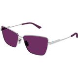 Bottega Veneta BV 1195S 003 59 Kadın Güneş Gözlüğü - Gümüş