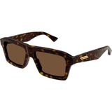 Bottega Veneta BV 1213S 002 55 Unisex Güneş Gözlüğü - Havana Kahve