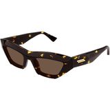 Bottega Veneta BV 1219S 002 53 Kadın Güneş Gözlüğü - Leopar