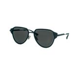 Bottega Veneta BV 1271S 001 63 Unisex Geometrik Siyah Metal Güneş Gözlüğü
