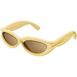 Bottega Veneta BV1211S 005 56 Unisex Güneş Gözlüğü - Altın